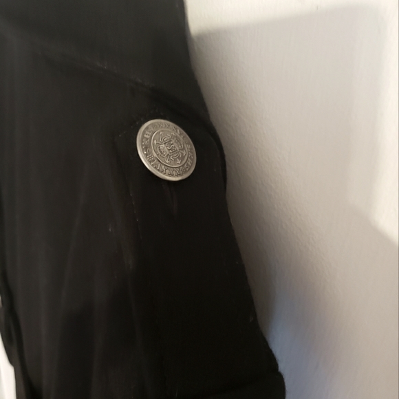 Icóne Petticoat Military Style Swing Back Black Silver Hardware Woman Size 10 - Picture 8 of 16